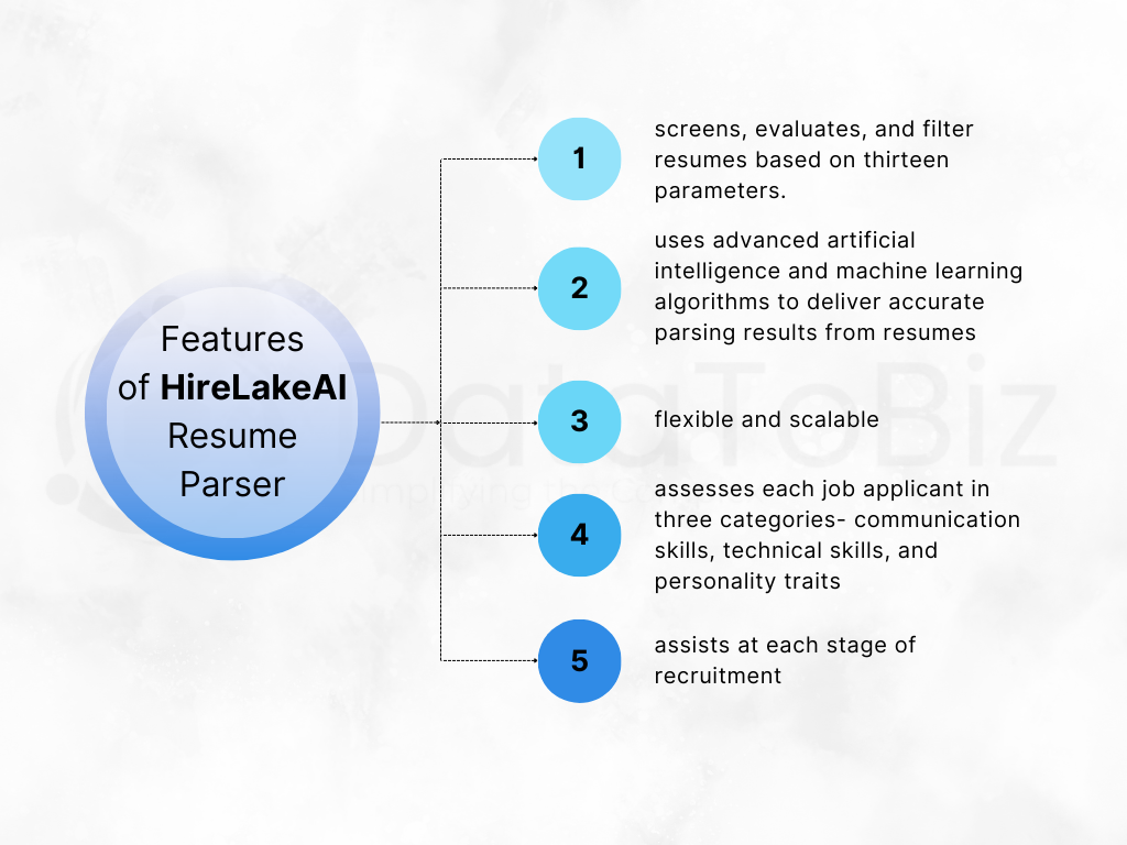 Features of HireLakeAI Resume Parser